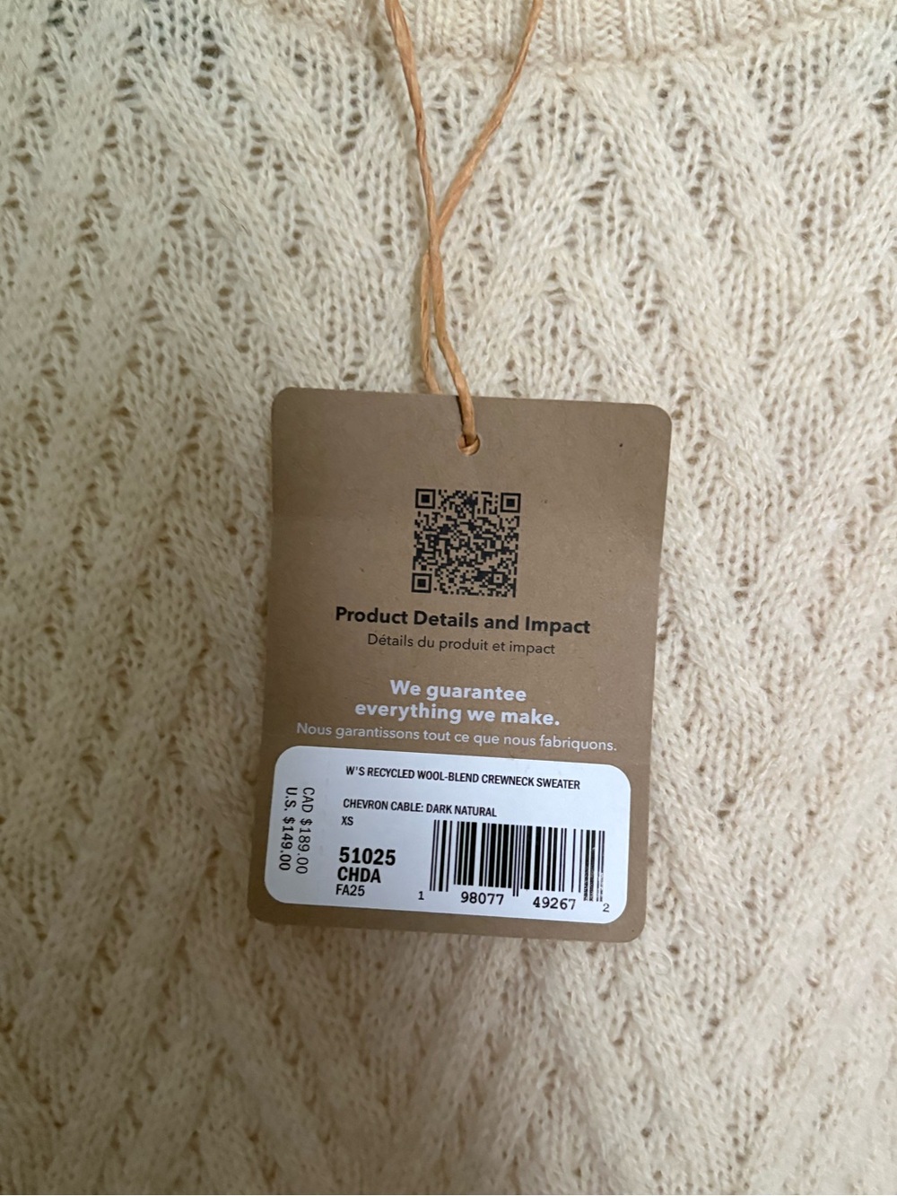 NWT Patagonia Women's Recycled Wool-Blend Crewneck Sweater. Size XS. - Picture 7 of 7